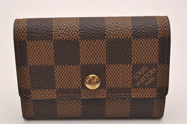 Authentic Louis Vuitton Damier Porte Monnaie Plat Coin Purse N61930 LV 0040J