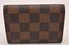 Authentic Louis Vuitton Damier Porte Monnaie Plat Coin Purse N61930 LV 0040J