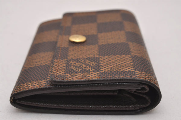 Authentic Louis Vuitton Damier Porte Monnaie Plat Coin Purse N61930 LV 0040J