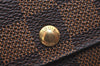 Authentic Louis Vuitton Damier Porte Monnaie Plat Coin Purse N61930 LV 0040J