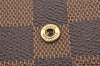 Authentic Louis Vuitton Damier Porte Monnaie Plat Coin Purse N61930 LV 0040J