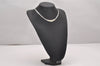 Authentic Christian Dior Silver Tone Chain Rhinestone Necklace CD 0041J