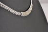 Authentic Christian Dior Silver Tone Chain Rhinestone Necklace CD 0041J