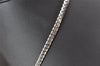 Authentic Christian Dior Silver Tone Chain Rhinestone Necklace CD 0041J