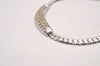 Authentic Christian Dior Silver Tone Chain Rhinestone Necklace CD 0041J