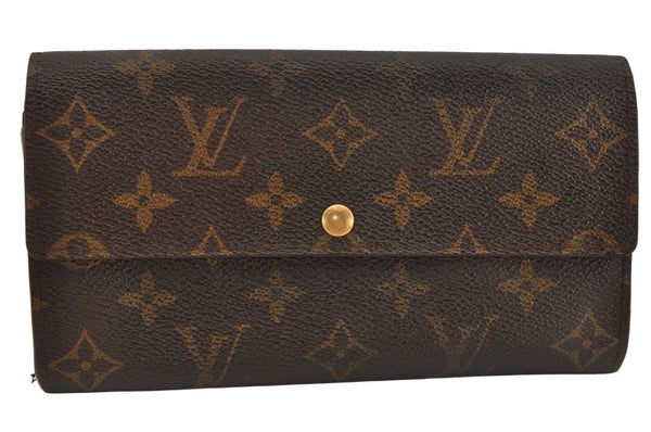 Auth Louis Vuitton Monogram Pochette Porte Monnaie Credit Wallet M61725 LV 0041K