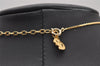 Authentic Christian Dior Gold Tone Chain Pendant Necklace CD 0042J