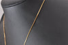 Authentic Christian Dior Gold Tone Chain Pendant Necklace CD 0042J