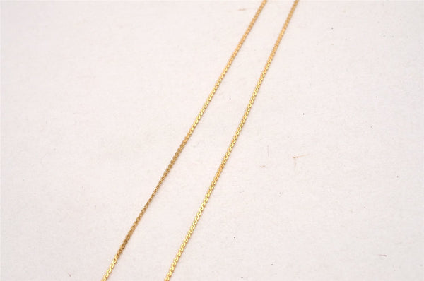 Authentic Christian Dior Gold Tone Chain Pendant Necklace CD 0042J