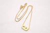 Authentic Christian Dior Gold Tone Chain Pendant Necklace CD 0042J