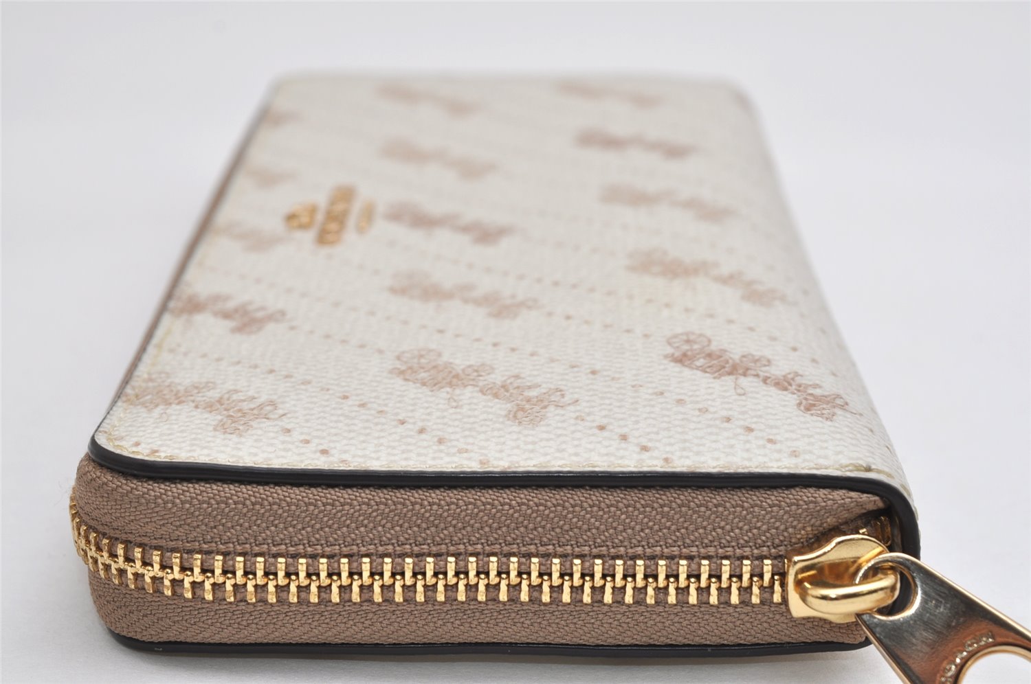 Authentic COACH Vintage Long Wallet Purse PVC Leather C3547 White Beige 0043K