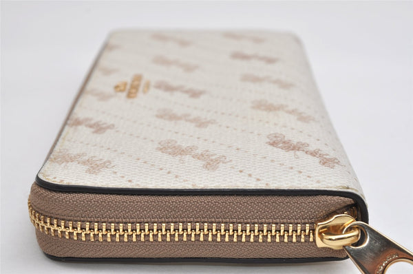 Authentic COACH Vintage Long Wallet Purse PVC Leather C3547 White Beige 0043K