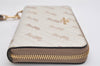 Authentic COACH Vintage Long Wallet Purse PVC Leather C3547 White Beige 0043K
