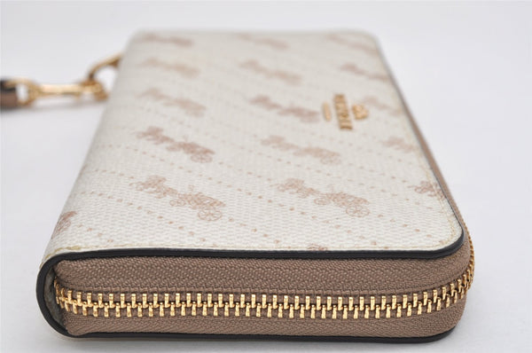 Authentic COACH Vintage Long Wallet Purse PVC Leather C3547 White Beige 0043K