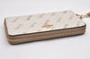 Authentic COACH Vintage Long Wallet Purse PVC Leather C3547 White Beige 0043K
