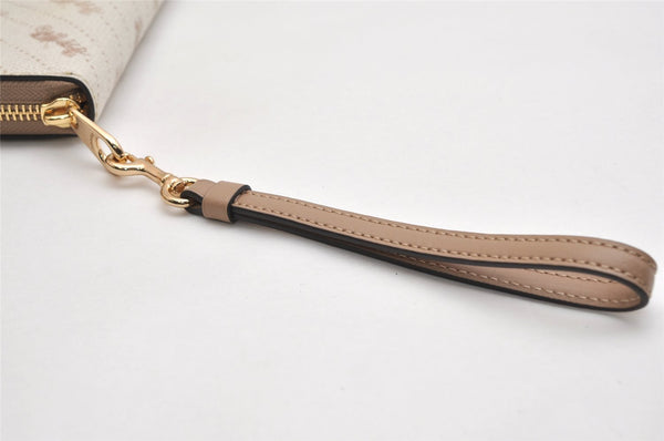 Authentic COACH Vintage Long Wallet Purse PVC Leather C3547 White Beige 0043K