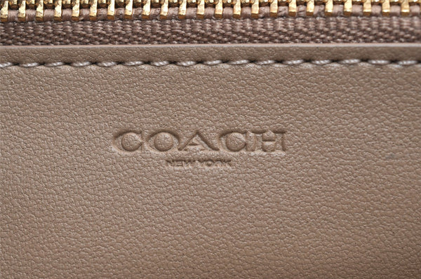 Authentic COACH Vintage Long Wallet Purse PVC Leather C3547 White Beige 0043K