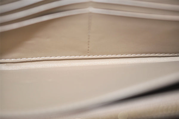 Authentic COACH Vintage Long Wallet Purse PVC Leather C3547 White Beige 0043K