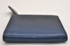 Authentic BOTTEGA VENETA Vintage Bifold Wallet Purse Navy Blue Box 0044K