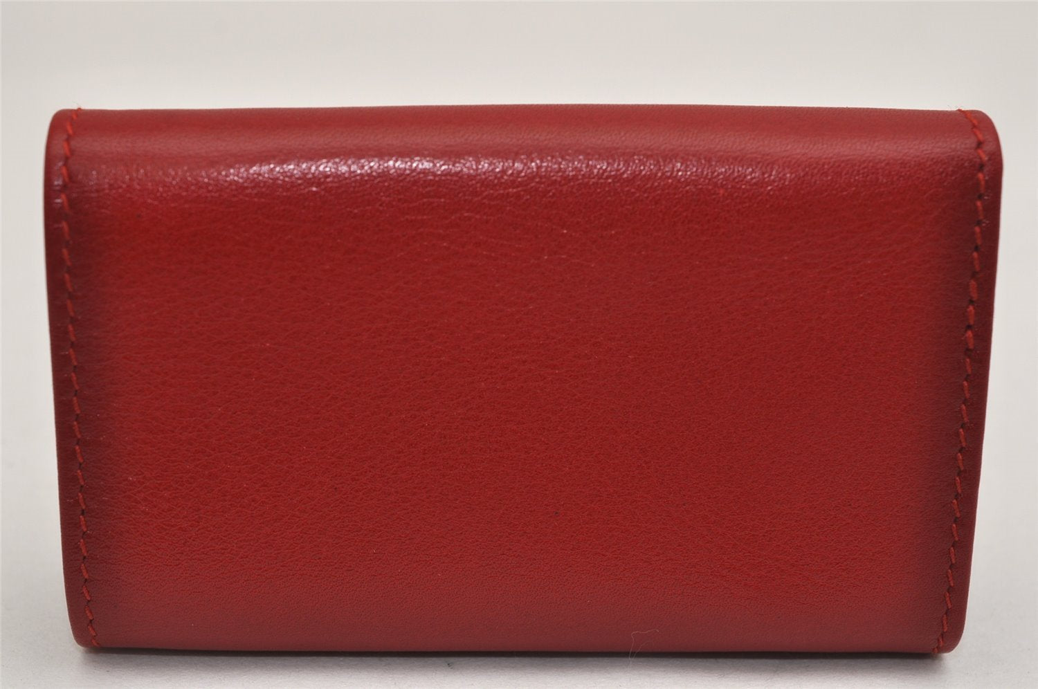 Authentic GUCCI Horsebit 6 Key Case Holder Purse Leather Red Box 0045K