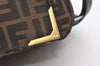 Authentic FENDI Zucca Shoulder Cross Bag Purse Canvas Leather Brown 0046J