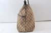 Authentic GUCCI Web Sherry Line Tote Bag GG Canvas Leather 155524 Brown 0047J
