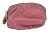 Authentic GUCCI Vintage Bamboo Cosmetic Pouch Purse Leather 246175 Pink 0048K