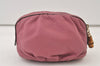 Authentic GUCCI Vintage Bamboo Cosmetic Pouch Purse Leather 246175 Pink 0048K