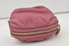 Authentic GUCCI Vintage Bamboo Cosmetic Pouch Purse Leather 246175 Pink 0048K