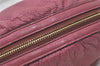 Authentic GUCCI Vintage Bamboo Cosmetic Pouch Purse Leather 246175 Pink 0048K