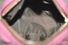 Authentic GUCCI Vintage Bamboo Cosmetic Pouch Purse Leather 246175 Pink 0048K