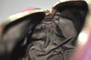 Authentic GUCCI Vintage Bamboo Cosmetic Pouch Purse Leather 246175 Pink 0048K