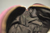 Authentic GUCCI Vintage Bamboo Cosmetic Pouch Purse Leather 246175 Pink 0048K