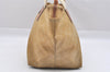 Authentic GUCCI Vintage Shoulder Tote Bag GG Nylon Leather 131230 Beige 0050J