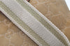 Authentic GUCCI Vintage Shoulder Tote Bag GG Nylon Leather 131230 Beige 0050J