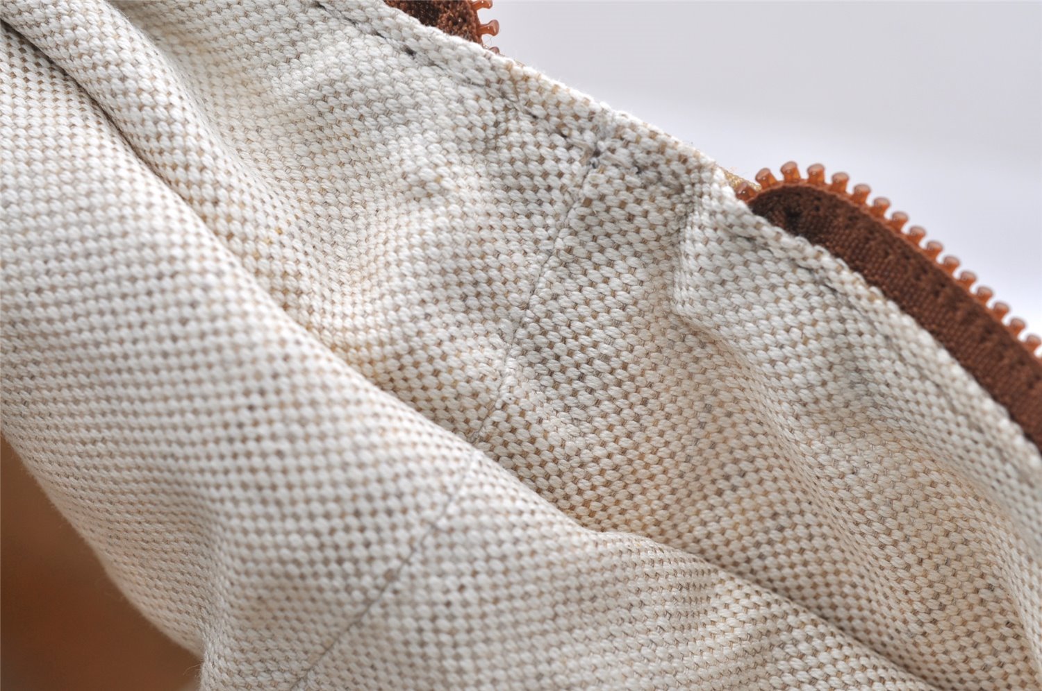 Authentic GUCCI Vintage Shoulder Tote Bag GG Nylon Leather 131230 Beige 0050J