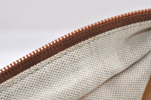 Authentic GUCCI Vintage Shoulder Tote Bag GG Nylon Leather 131230 Beige 0050J