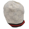 Authentic GUCCI Sherry Line Beanie Knit Cap For Baby GG Wool Size L White 0050K