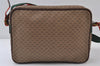 Authentic GUCCI Web Sherry Line Micro GG PVC Leather Shoulder Bag Brown 0051J