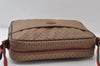 Authentic GUCCI Web Sherry Line Micro GG PVC Leather Shoulder Bag Brown 0051J