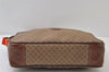 Authentic GUCCI Web Sherry Line Micro GG PVC Leather Shoulder Bag Brown 0051J