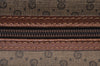 Authentic GUCCI Web Sherry Line Micro GG PVC Leather Shoulder Bag Brown 0051J