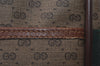 Authentic GUCCI Web Sherry Line Micro GG PVC Leather Shoulder Bag Brown 0051J