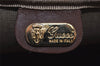Authentic GUCCI Web Sherry Line Micro GG PVC Leather Shoulder Bag Brown 0051J