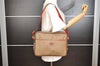 Authentic GUCCI Web Sherry Line Micro GG PVC Leather Shoulder Bag Brown 0051J