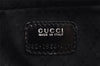 Authentic GUCCI Vintage Bamboo Vanity Hand Bag Purse Nylon Leather Black 0051K