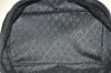 Authentic GUCCI Vintage Bamboo Vanity Hand Bag Purse Nylon Leather Black 0051K