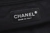 Authentic CHANEL New Travel Line Tote Bag Nylon Leather Beige Black 0052J