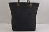 Authentic GUCCI Vintage Shoulder Tote Bag GG Canvas Leather 0021098 Black 0052K