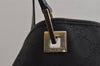 Authentic GUCCI Vintage Shoulder Tote Bag GG Canvas Leather 0021098 Black 0052K